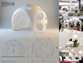 sphere - igloo model art 3D printing model, file, printable design, 3d print, sphere, 3d print model - Mito3D