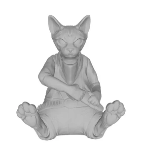 esfinge gato 3d impressão modelo 3d print model - Mito3D