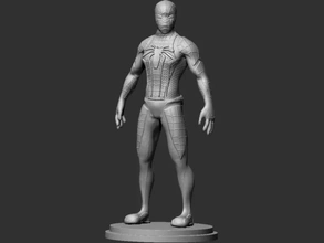 hombre araña 3d impresión modelo trío Arte escultura heroe 3d print model - Mito3D