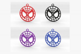 spiderman logo fashion 3D printing model, file, printable design, 3d print, spiderman,pendant,keychain,pendants,keychains,key, chain,logo,symbol,spider,man,superhero,characters,necklace,accessories,marvel,jewelry,jewelries keychain Marvel 3d print model - Mito3D