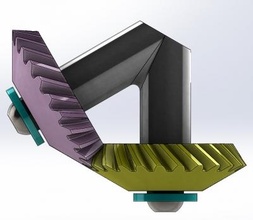sarmal eğim dişli set 2 gears t24m1deg60 araçlar makineler 3D baskı model dosya yazdırılabilir tasarım 3d Yazdır gear mechanical mechanism part pinion 3d print model - Mito3D