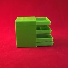 empilable pièces grille 3d impression modèle trio organisateur modulaire Composants empilement 3d print model - Mito3D
