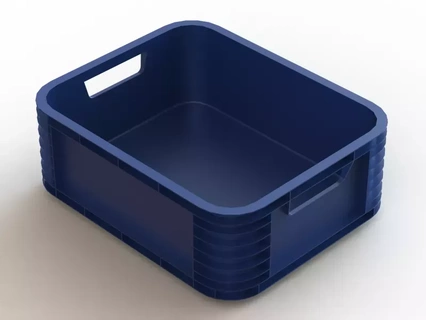 stackable storage box capacity 18 liters 3d printing model tools container organisation diy boxes hand buckles storage-box tool storage-device hobby bins baskets 3d print model - Mito3D