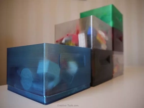 istifleme Kutu 3d baskı model üçleme ofis konteyner depolama Evcil Hayvan kutuları şeffaf t glase Pett katman thick layered düğün Taulman hızlı prototip oluşturma istiflenebilir arz 3d print model - Mito3D