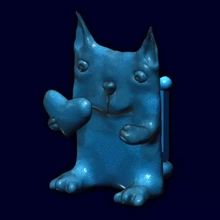 ayakta durmak selamlama kart kedi sevgili 3d baskı model üçleme Aşk sevgililer gün komik tür 3d print model - Mito3D