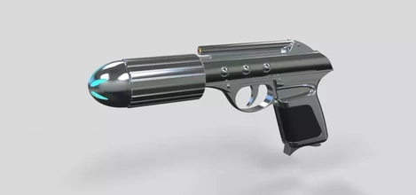 standard issue agent sidearm j2 movie mib 3d printing model - threeding military weapon pistol gun cosplay blaster firearm replica 3d print model - Mito3D