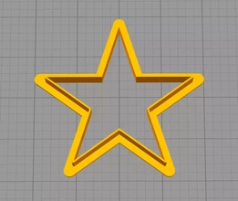star - cookie cutter 3d printing model threeding cooking universe sky cosmos 3d print model - Mito3D