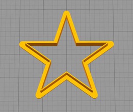 star - cookie cutter home office & garden 3D printing model, file, printable design, 3d print, cookie, cutter, cooking, universe, cosmos, sky, 3d print model - Mito3D
