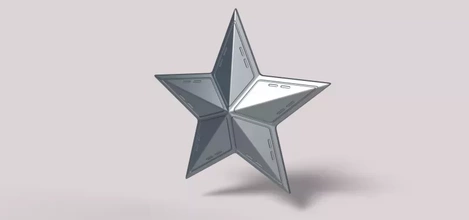 estrella capitán America 3d impresión modelo trío emblema logo maravilla historietas cosplay 3d print model - Mito3D