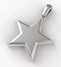 star shaped pendant 3d printing model - threeding jewelry pendants 3d print model - Mito3D