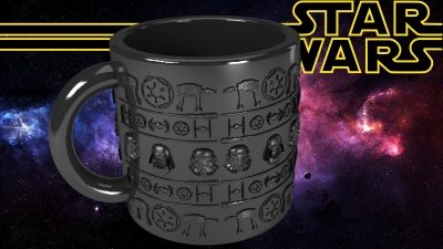 star wars lado escuro da caneca casa, escritório e jardim 3D modelo de impressão, a impressão arquivo design, 3d, star,guerras, escuro, um lado, coffee,cup,mug,darth,vader,light,saber,atat,at-at,storm,trooper,tie,fighter,EPIC,Awesome,han,solo,amaizing 3D print model - Mito3D