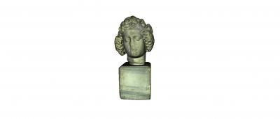 estatua del dios dioniso antigüedades e histórico 3D modelo de impresión, la impresión en archivo, imprimibles 3D, diseño 3d, el arte, historia, varna, museo, tracios,dionisio, cabeza, escultura, 3d print model - Mito3D