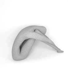 statua abbracciando ginocchia 3d stampa modello treding bio 3d print model - Mito3D