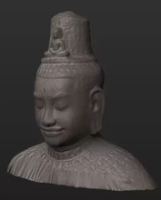 statua lokeshvara 3d stampa modello treding scultura indù budha bayon style khmer templi 3d print model - Mito3D