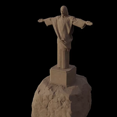 statua of cristo salvatore 3d stampa modello treding tag mondo scultura storia monumento meraviglie 3d print model - Mito3D