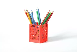 step desk organizer 3d printing model - threeding pot office container accessories holder pen pencil school gadget text supply work daily appliance quote 3d print model - Mito3D