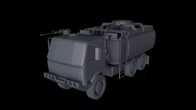Stewart Stevenson m1083 mtv arqueiro caminhão armas 3d impressão modelo trio 3d print model - Mito3D
