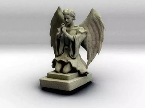 taş melek 3d baskı model üçleme heykel din melekler 3d print model - Mito3D