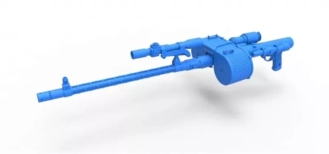 stormtrooper blaster rt-97c scale 1 6 3d printing model - threeding weapon toy printable gun print scifi starwars heavy rifle scaled huge deathtrooper heavyblaster mg15 rt97c 3d print model - Mito3D