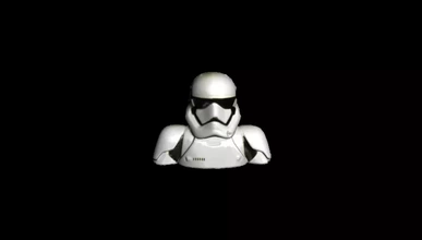 Stormtrooper busto 3d impresión modelo trío estrella guerras 3d print model - Mito3D