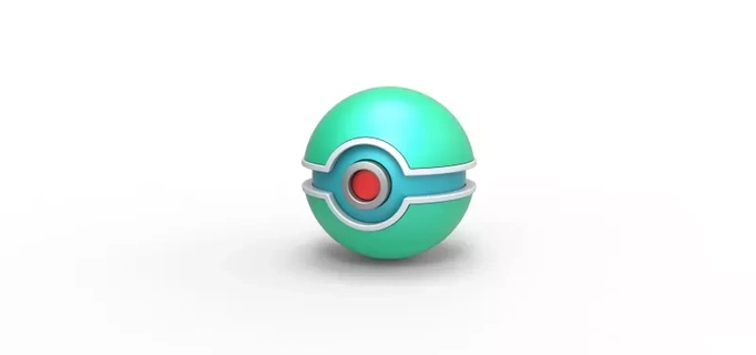 extraño pelota 3d impresión modelo juguete envase imprimible anime pokemon pokebola concepto bola extraña 3d print model - Mito3D