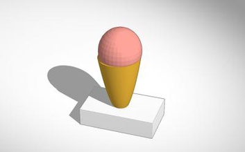 strawberry ice cream stand art 3D printing model, file, printable design, 3d print, food, models, cream, creams, 3d print model - Mito3D