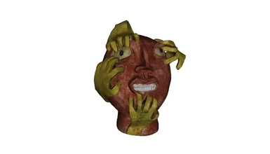 stress face sculpture 3d printing model - threeding art figurine 3d print model - Mito3D