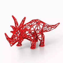 styracosaurus wireframe 3d printing model - threeding collectible 3d print model - Mito3D