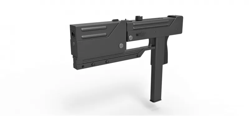 mitragliatrice pistola modificato mac 11 film lama 1998 3d stampa modello treding arma giocattolo stampabile Stampa scifi i fumetti cosplay fuoco 3D print model - Mito3D