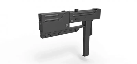 hafif makine tabanca değiştirilmiş mac 11 film bıçak ağzı 1998 3d baskı model üçleme silah oyuncak yazdırılabilir Yazdır bilimkurgu çizgi roman Kostüm oyunu ateşli makineli tüfek makinesi 3d print model - Mito3D