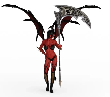 succubus death - pose 3d printing model threeding tags girl human devil night teen eve wife 3d print model - Mito3D