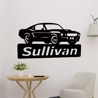 sullivan car icon wall decor 3d printing model 2d auto art 3d print model - Mito3D