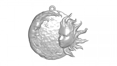 sole Luna sollievo arte 3D stampa modello file stampabile design 3d Stampa 3d print model - Mito3D