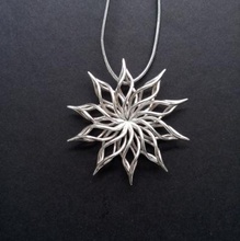 sunflower pendant fashion 3D printing model, file, printable design, 3d print, jewelry, pendant, pendants, earrings, accessories 3d print model - Mito3D