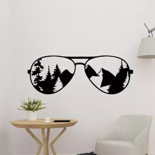 sunglass wall art 3d printing model glasses frame tree design funny necklace decor trees forest party sunglasses jewellerysun specs 3d print model - Mito3D
