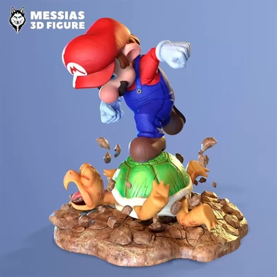 súper mario figura 3d impresión modelo trío etiquetas archivos personalizable coleccionables impreso juego azar icónico cifras coleccionable nintendo nostalgia icono clásico caracteres caprichoso aventuras eterno magia bigotudo héroe 3d print model - Mito3D