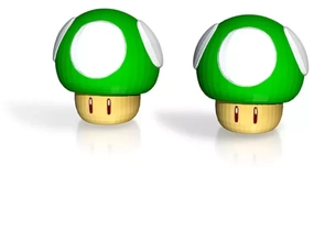super Mario fungo orecchini 3d stampa modello treding gioco 3d print model - Mito3D
