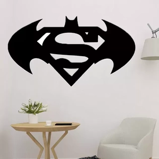 superman batman wall decor 3d printing model movie support super batarang mural key heroes cosplay toy 3d print model - Mito3D