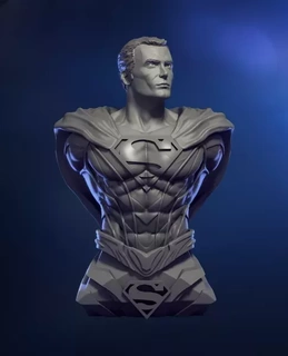 Süpermen karakter 3d Yazdır büst baskı model Sanat heykel detay hayran print koleksiyon başyapıt sınırlı kahraman kopya ikonik gerçekçi mevcudiyet titiz öz 3d print model - Mito3D
