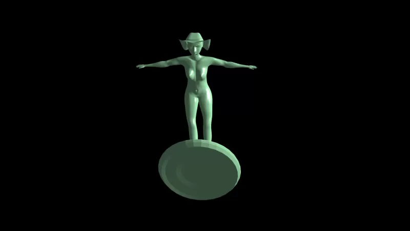 swimming action 3d printing model - threeding girl naked anim 3D print model - Mito3D