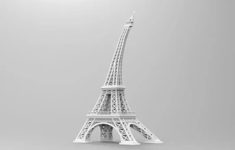 swinging eiffel tower 3d printing model - threeding fun paris 3d print model - Mito3D