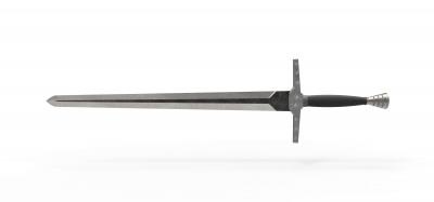 sword witcher tv series toys games & hobby 3D printing model, file, printable design, 3d print, Sword, Witcher, weapon, melee, blade, replica, cosplay, printable, toy, prop, witchersword, Geralt, Rivia, 3d print model - Mito3D