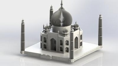taj Mahal arquitetura 3d print model - Mito3D