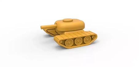 tanque 8 juego 1990 3d impresión modelo trío juguete imprimible apuntalar réplica tank1990 tableta 3d print model - Mito3D