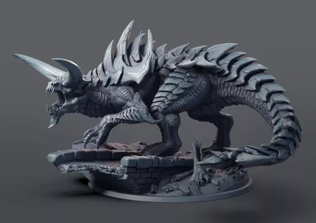 tarasque monster 3d printing model art game movie characters 3d print model - Mito3D