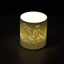tea light cover Tai chi chuan 3d baskı model üçleme Fincan Fener fırtına ışık dolma kalem beher tealight 3d print model - Mito3D