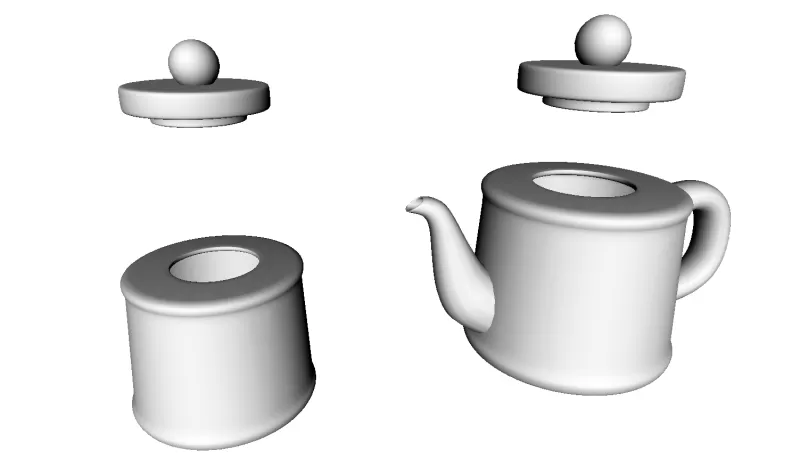 théière sucre bol 3d impression modèle trio 3D print model - Mito3D