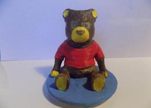 teddy bear art 3D printing model, file, printable design, 3d print, animal, bear, children, toy, decoration, man, fantasy, character, bust, statue, miniature 3d print model - Mito3D