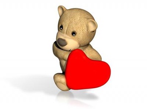 teddy bear toys games & hobby 3D printing model, file, printable design, 3d print, teddy, bear, love, heart, valentines, day 3d print model - Mito3D