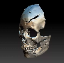 Exterminador Futuro crânio mascarar 3d impressão modelo trio robô cosplay humano metal helloween traje elemento 3d print model - Mito3D